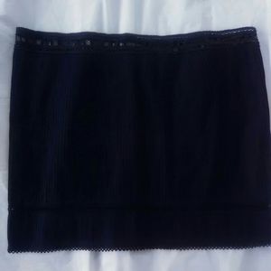 Betsey Johnson Black Crepe Mini Skirt